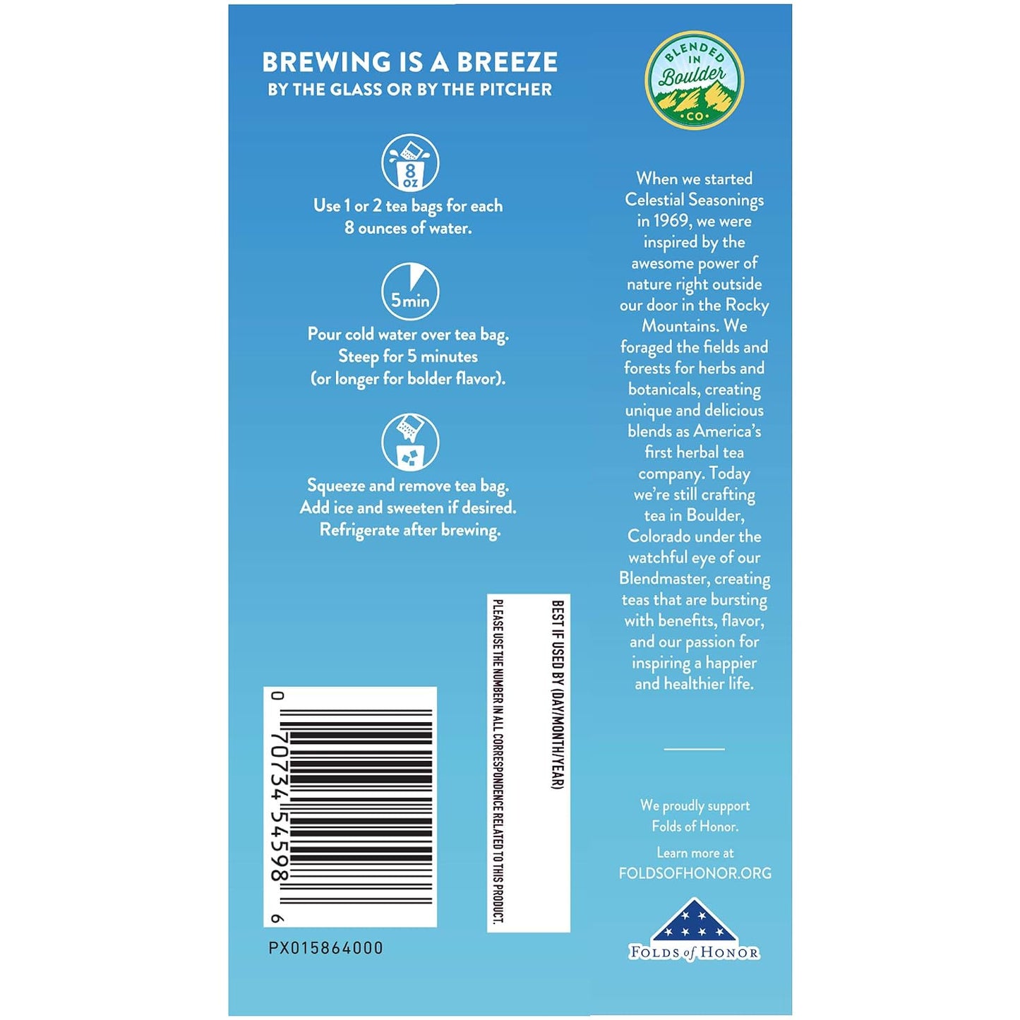 Celestial Seasonings Cold Brew Red, White & Blueberry Iced Tea Bags, 18 Count, Non-GMO