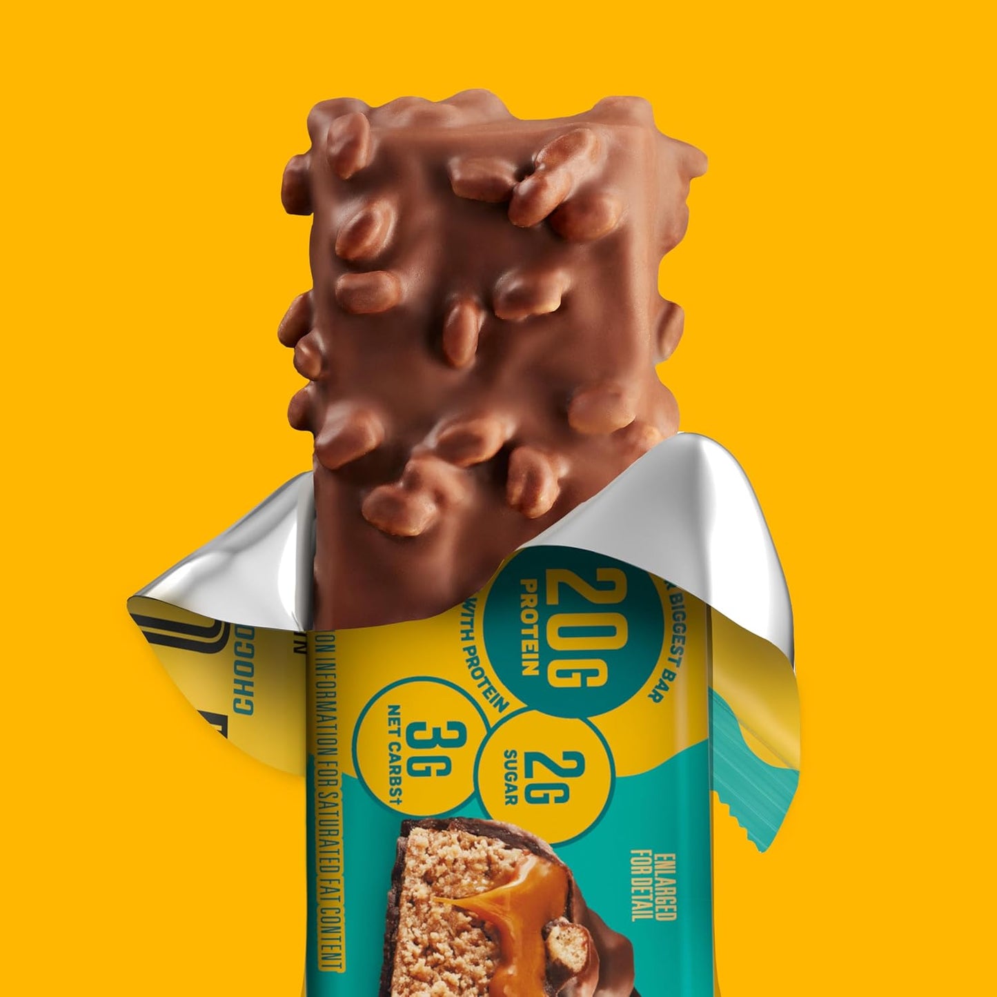 FULFIL Chocolate Salted Caramel Flavored Protein Bars, 12 Count, Gluten Free