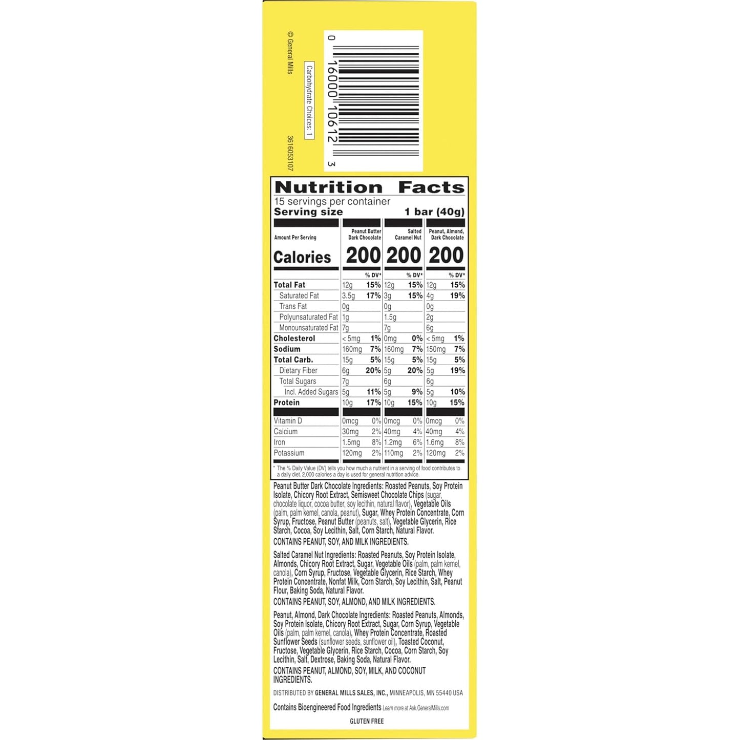 Nature Valley Protein Bars Variety Pack, 15 Count, 21.3 oz Box