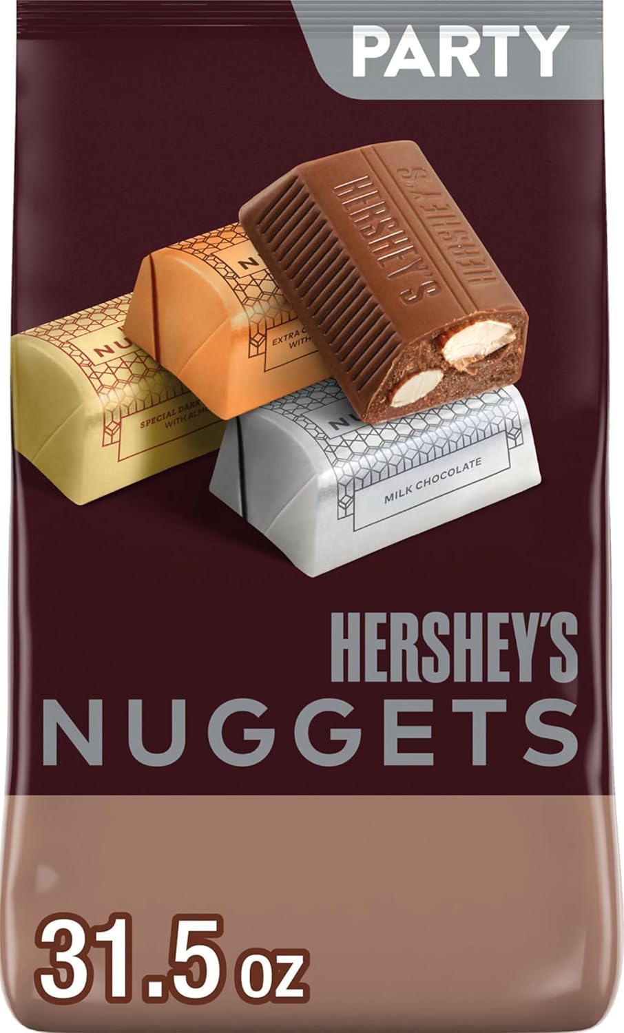 HERSHEY'S NUGGETS Assorted Chocolate Candy Party Pack, 26 oz