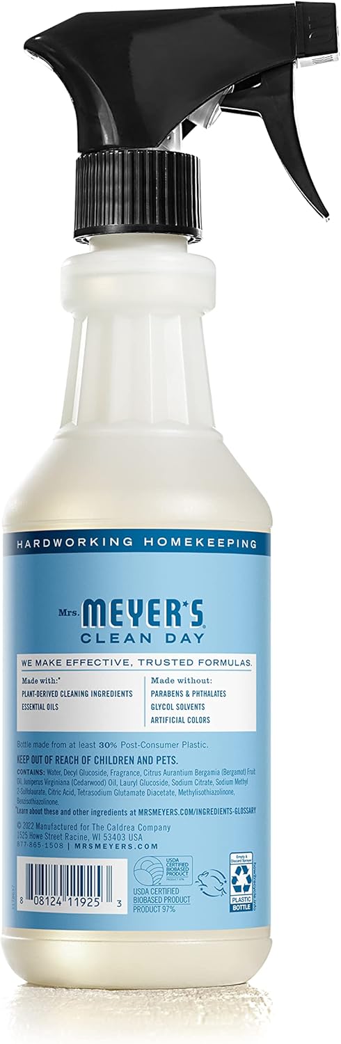 MRS. MEYER'S CLEAN DAY Multi-Surfaace Everyday Cleaner, Rain Water Scent, 16 Ounce Bottle