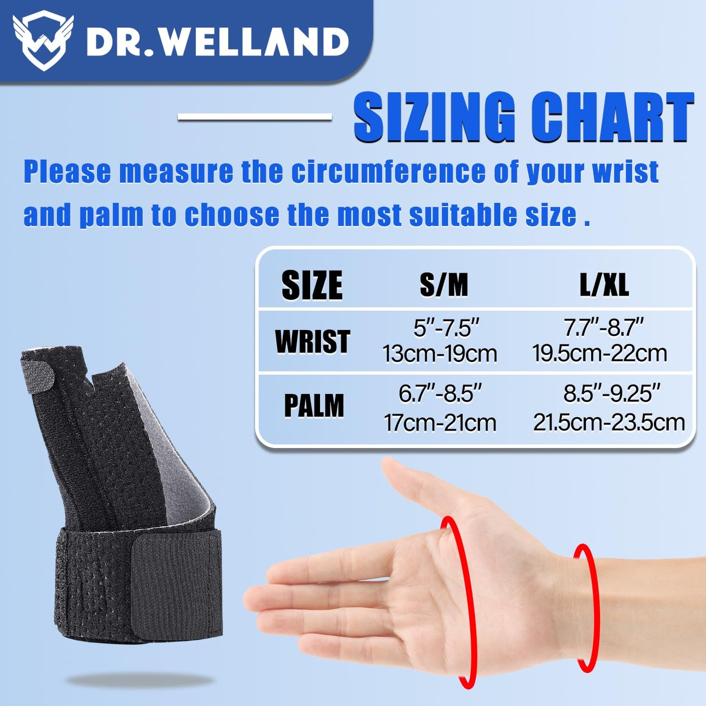 Reversible Thumb & Wrist Stabilizer Splint for Pain Relief and Arthritis Support