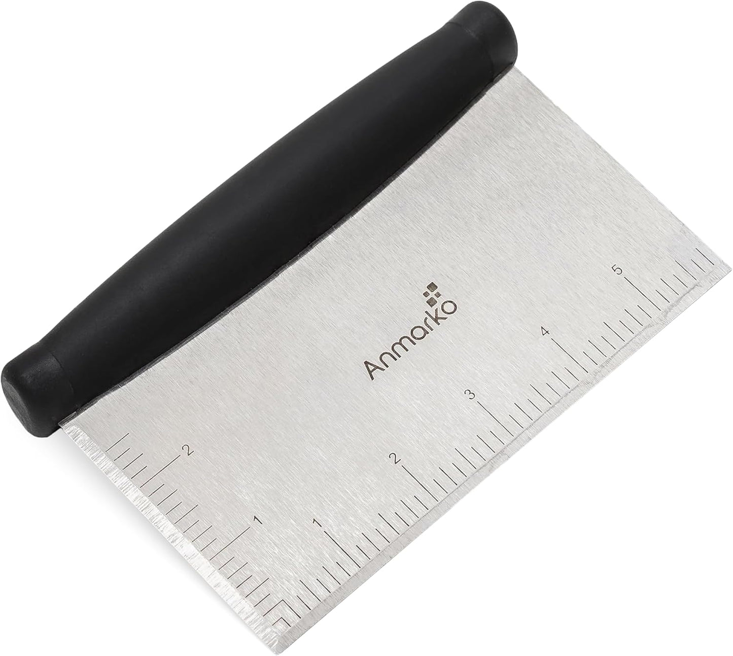 Dough Cutter for Bread and Pizza Dough - Stainless Steel Metal Griddle Scraper Chopper - Multipurpose Bench Scraper Kitchen Utensil for Flat Top Griddle - Commercial Quality