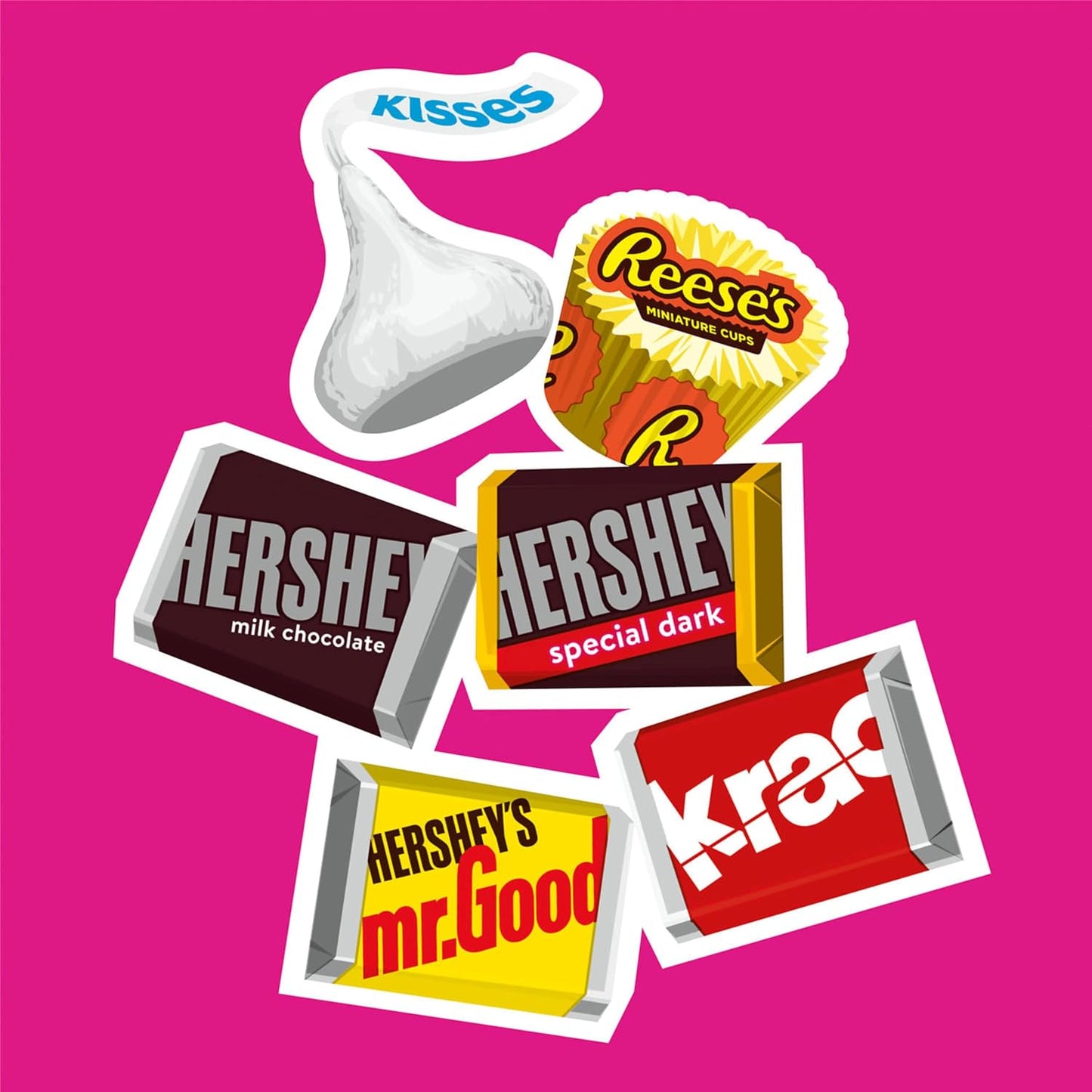 HERSHEY'S Miniatures Assorted Chocolate Candy Party Pack, 30 oz