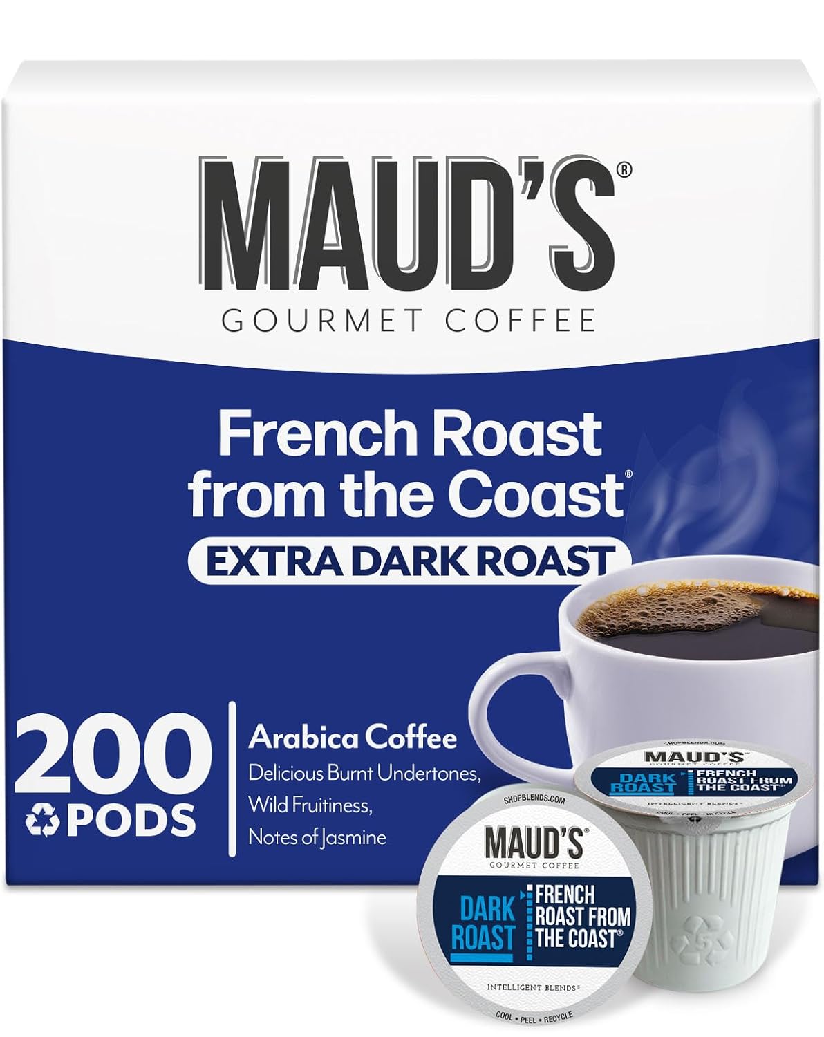 Maud's Bold Dark Roast Coffee Pods Variety Pack, 40-count, 9 Assorted Flavors
