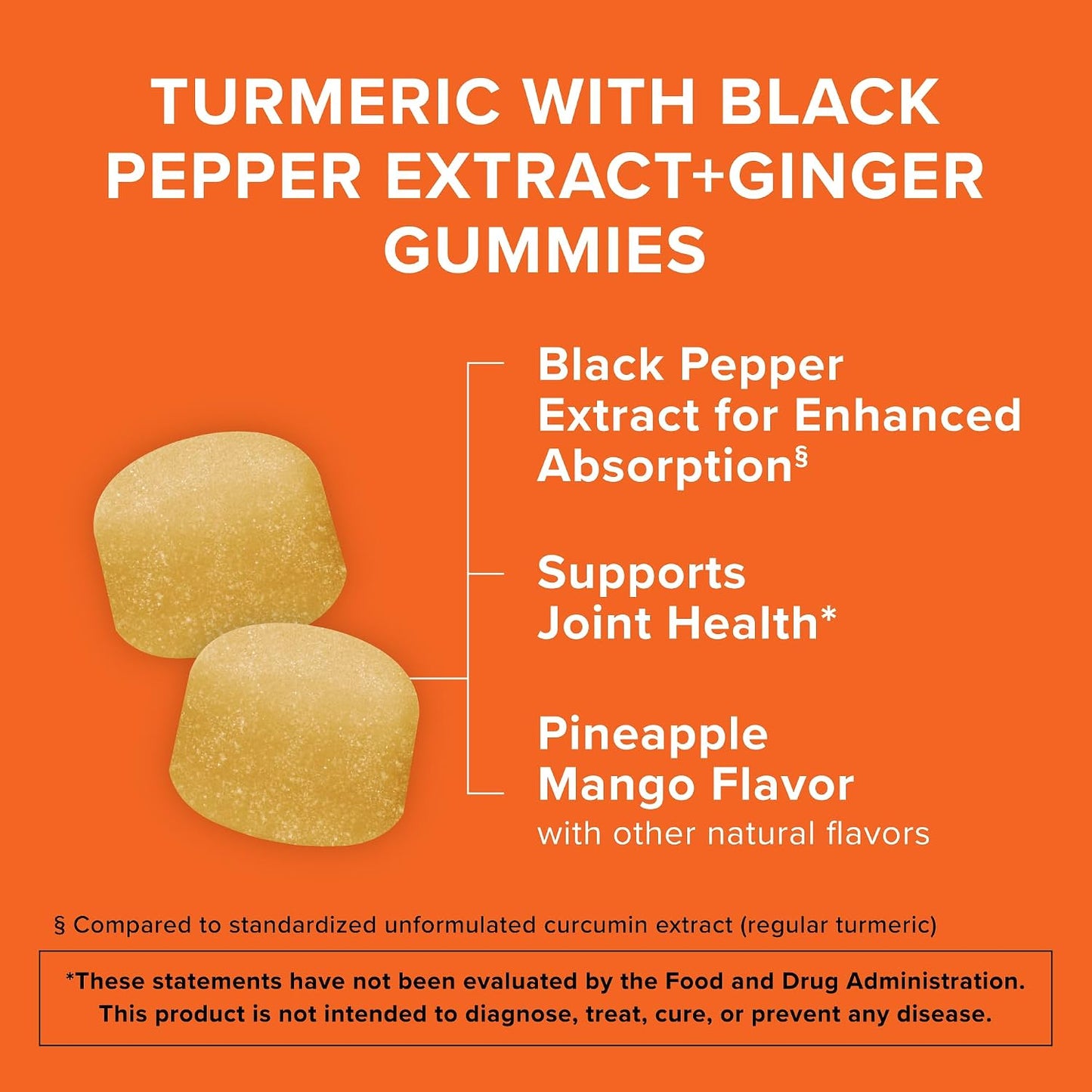 Qunol Turmeric and Ginger with Black Pepper Gummies 90ct