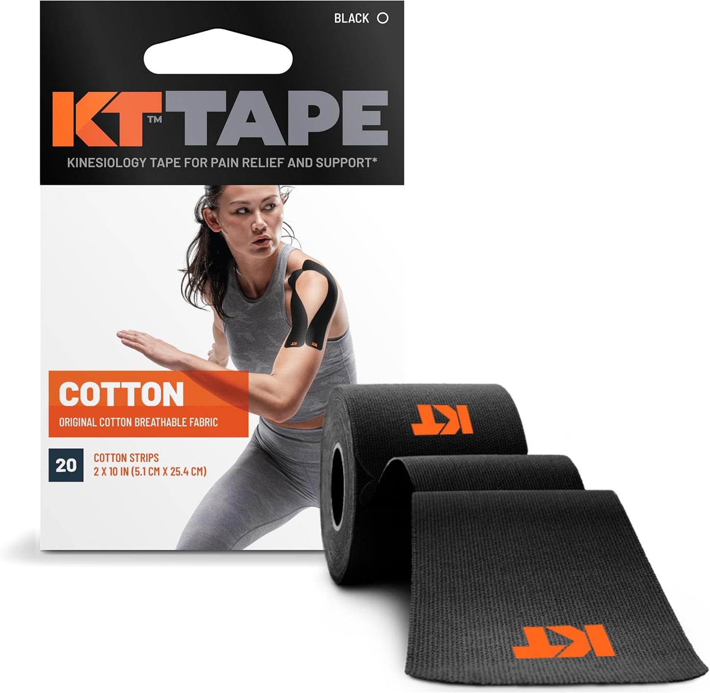 KT Tape Original Cotton Elastic Kinesiology Tape for Everyday Muscle and Joint Support