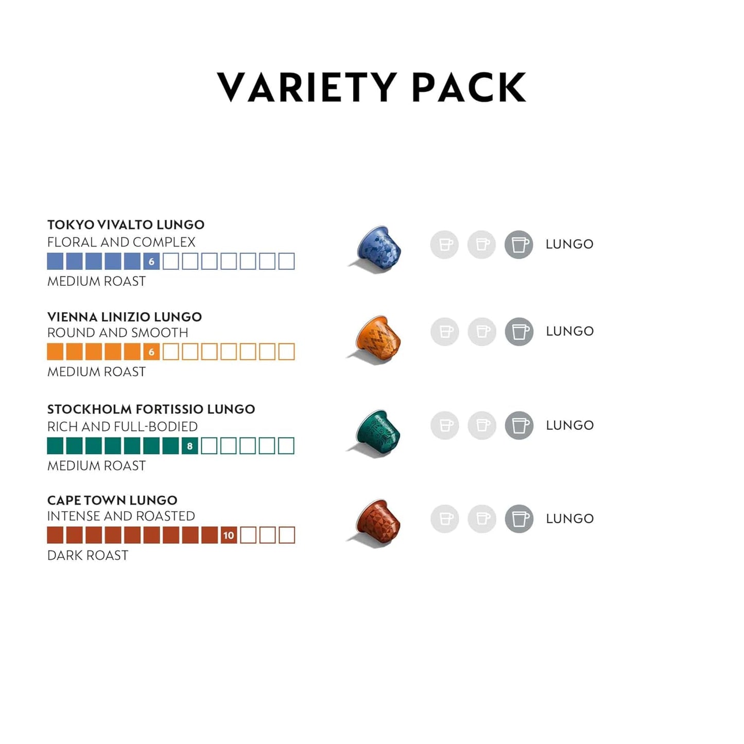 Nespresso Original Line Coffee Capsules Variety Pack 50-Count