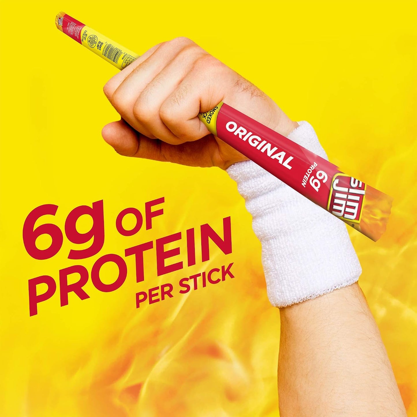 Slim Jim Original Flavor Giant Smoked Meat Sticks, 24 Count, 0.97 oz Each