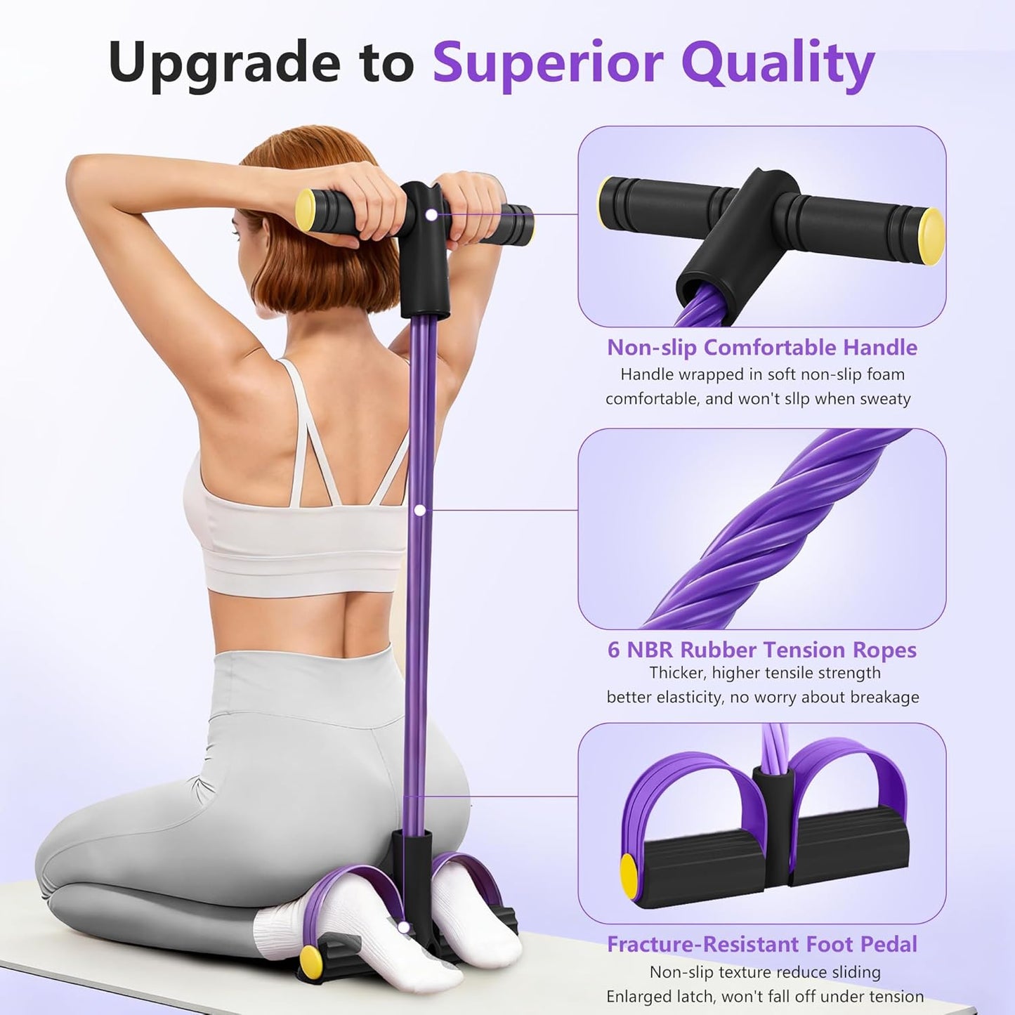 Pedal Resistance Bands with Handles for Full-Body Workout