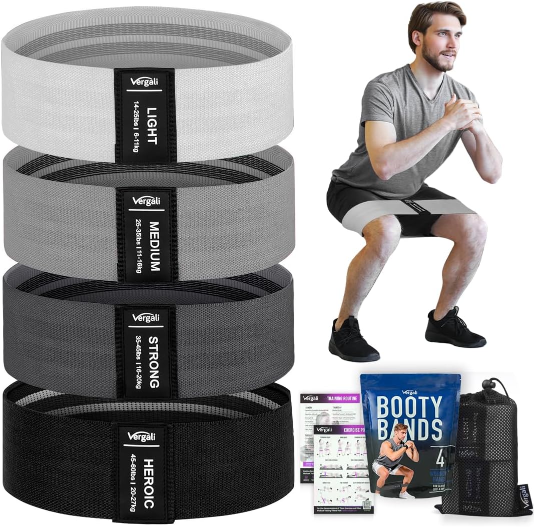 Resistance Bands for Working Out with 4 Booty Bands Set