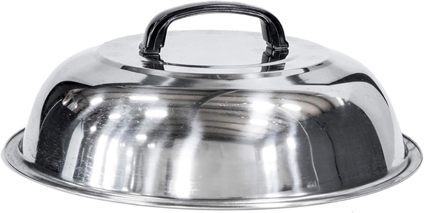 Blackstone 1780 12" Round Basting Cover, Stainless Steel | Heat-resistant handle, Dishwasher Safe