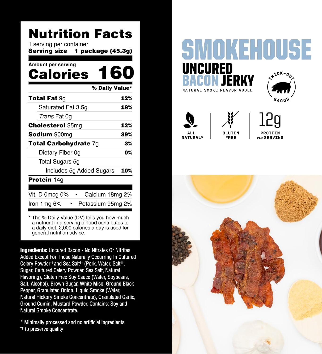 Savage Bacon Jerky Variety Pack, 4 Count, Gluten Free, High Protein, Low Calorie