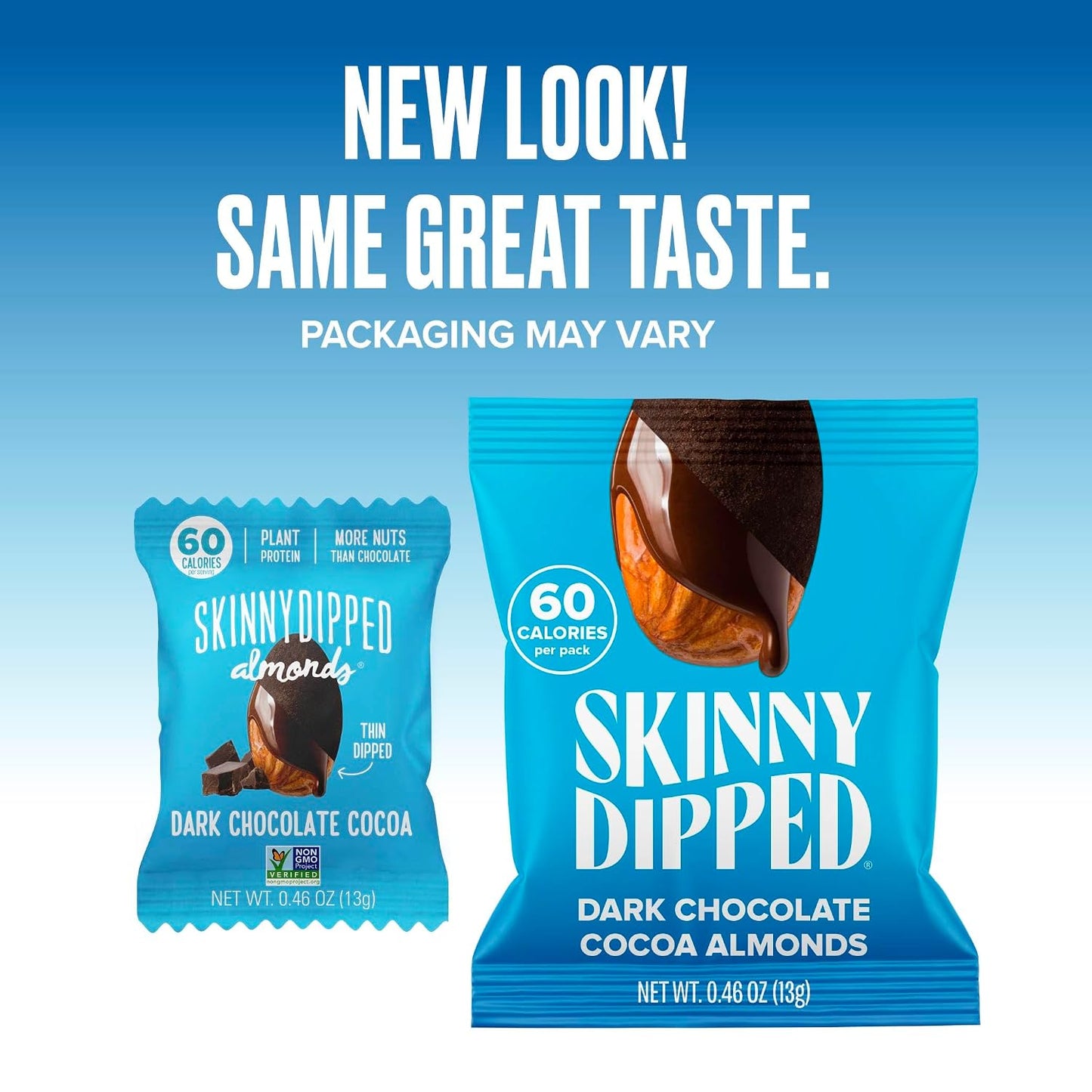 SkinnyDipped Snack Attack Minis Almond Variety Pack, 25 Individually Wrapped Mini Bags