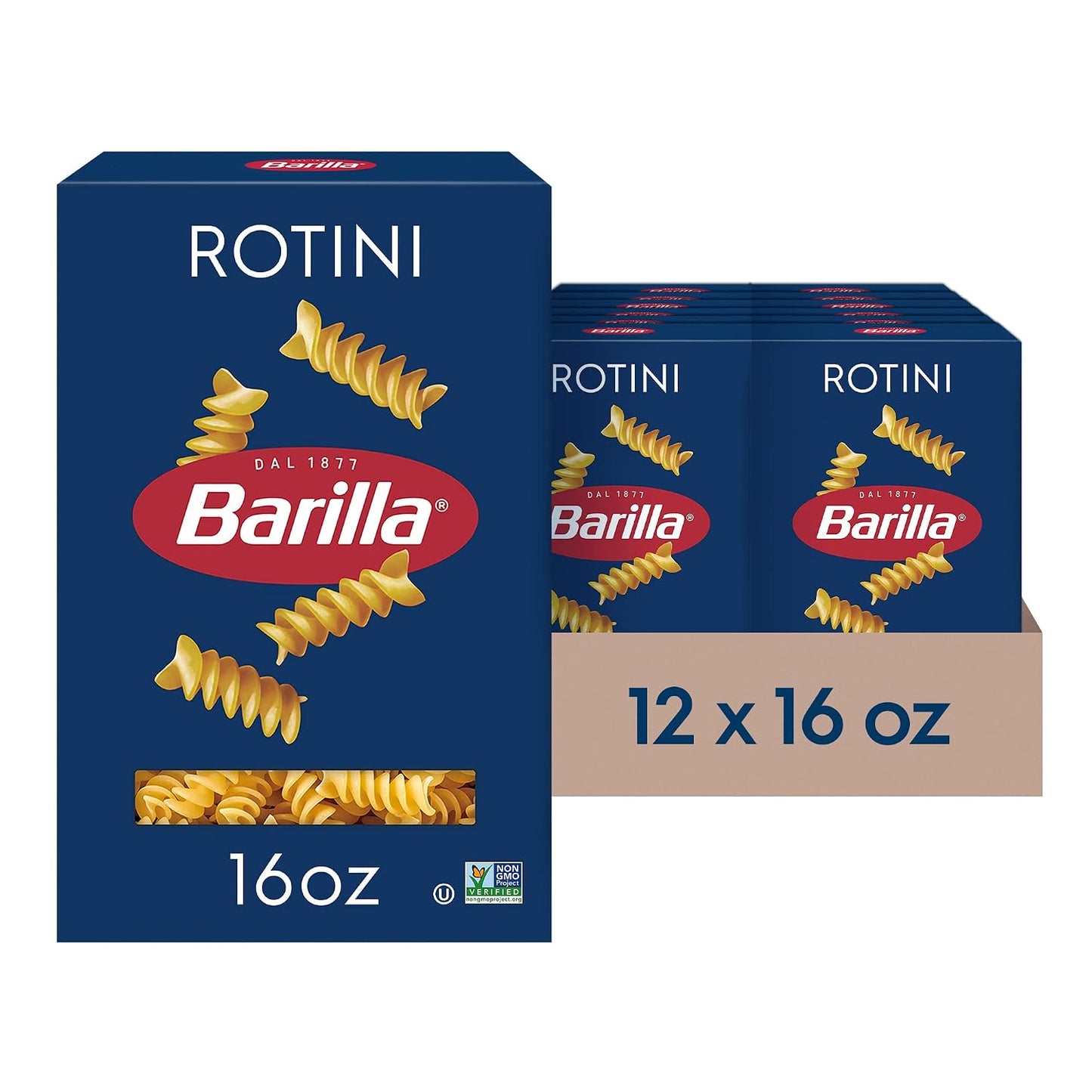Barilla Elbows Pasta, 16 oz. Box (Pack of 8) - Non-GMO, Made with Durum Wheat Semolina - Kosher Certified