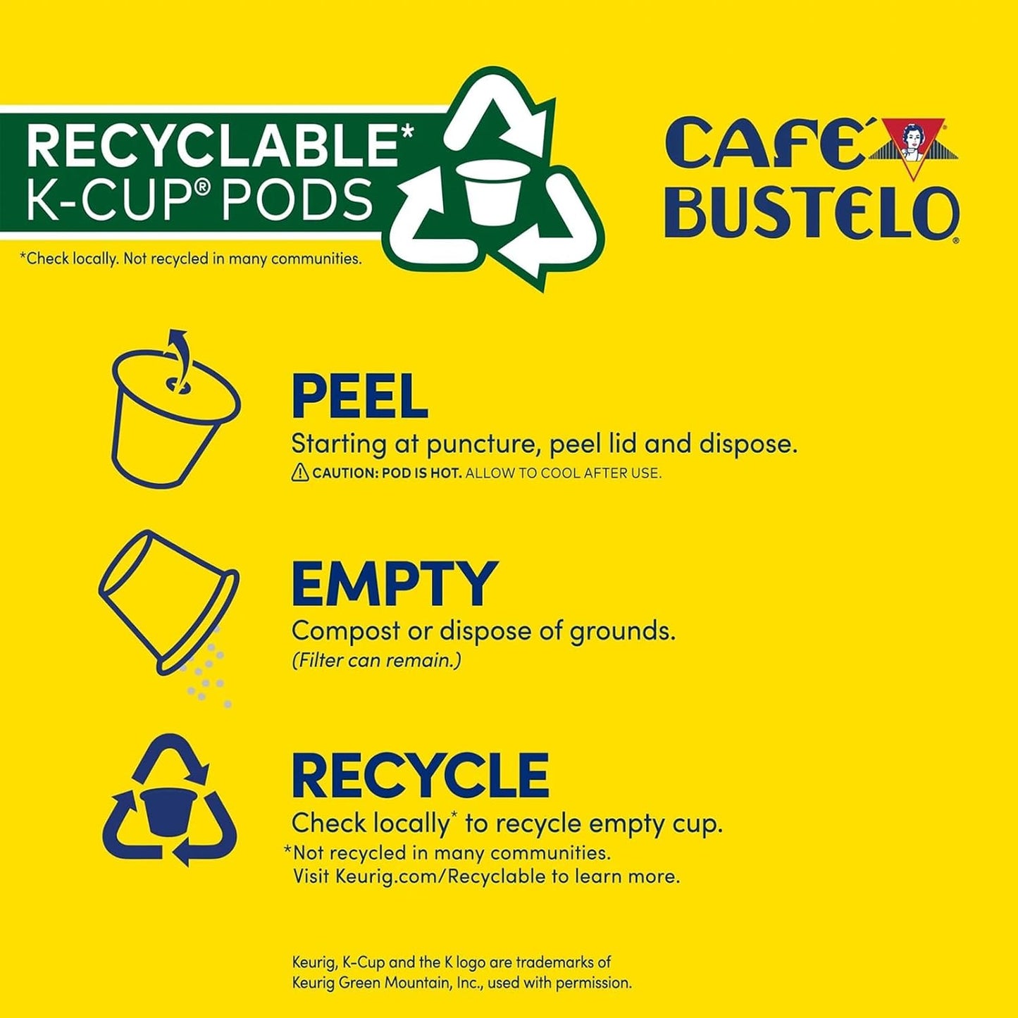 Cafe Bustelo Espresso Roast K Cup Packs for 48 servings