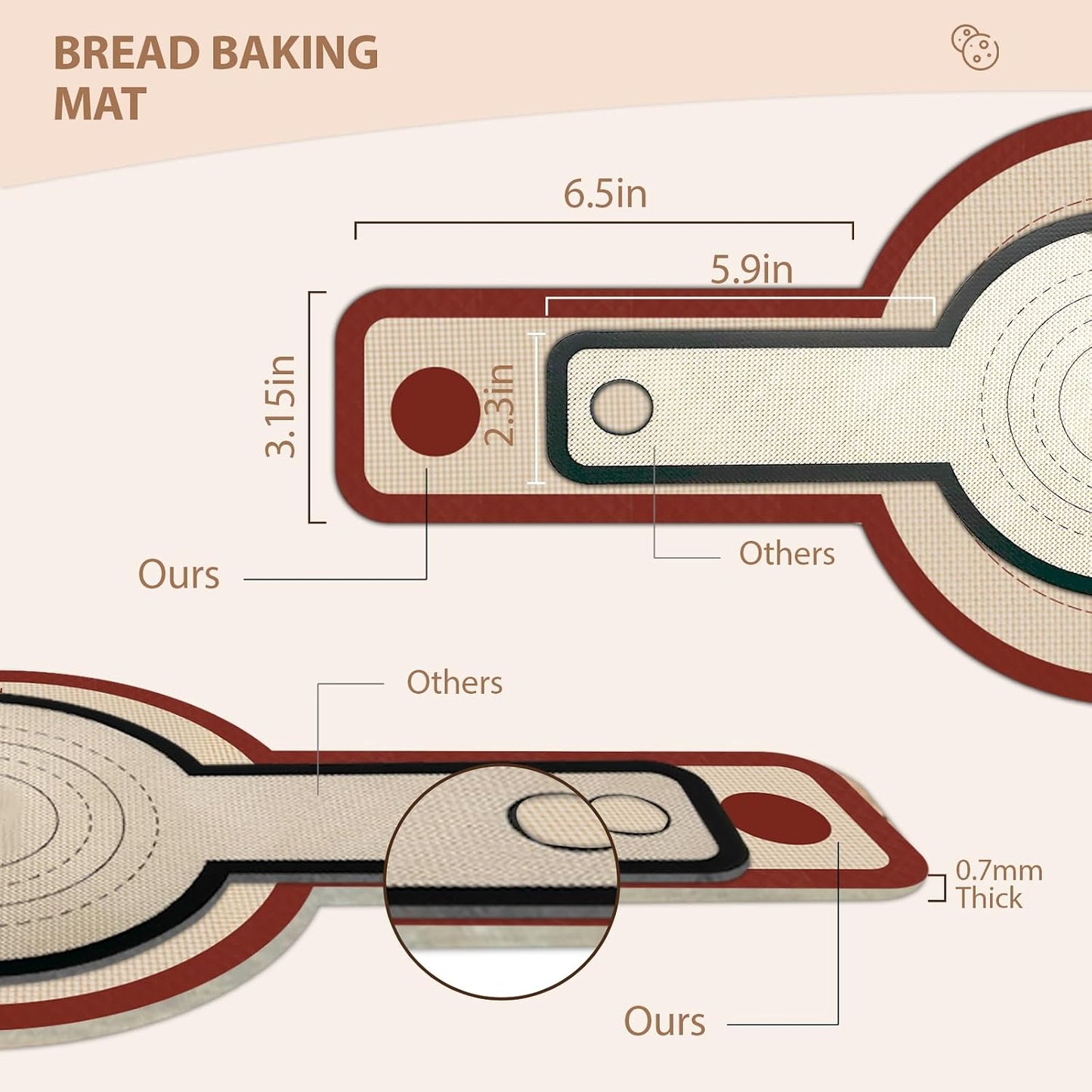 2 PCS Silicone Bread Sling for Dutch Oven, Red | Non-Stick & Reusable Bread Baking Supplies with Extra Long Handles, Easily Transfer Sourdough, Dishwasher Safe, Round