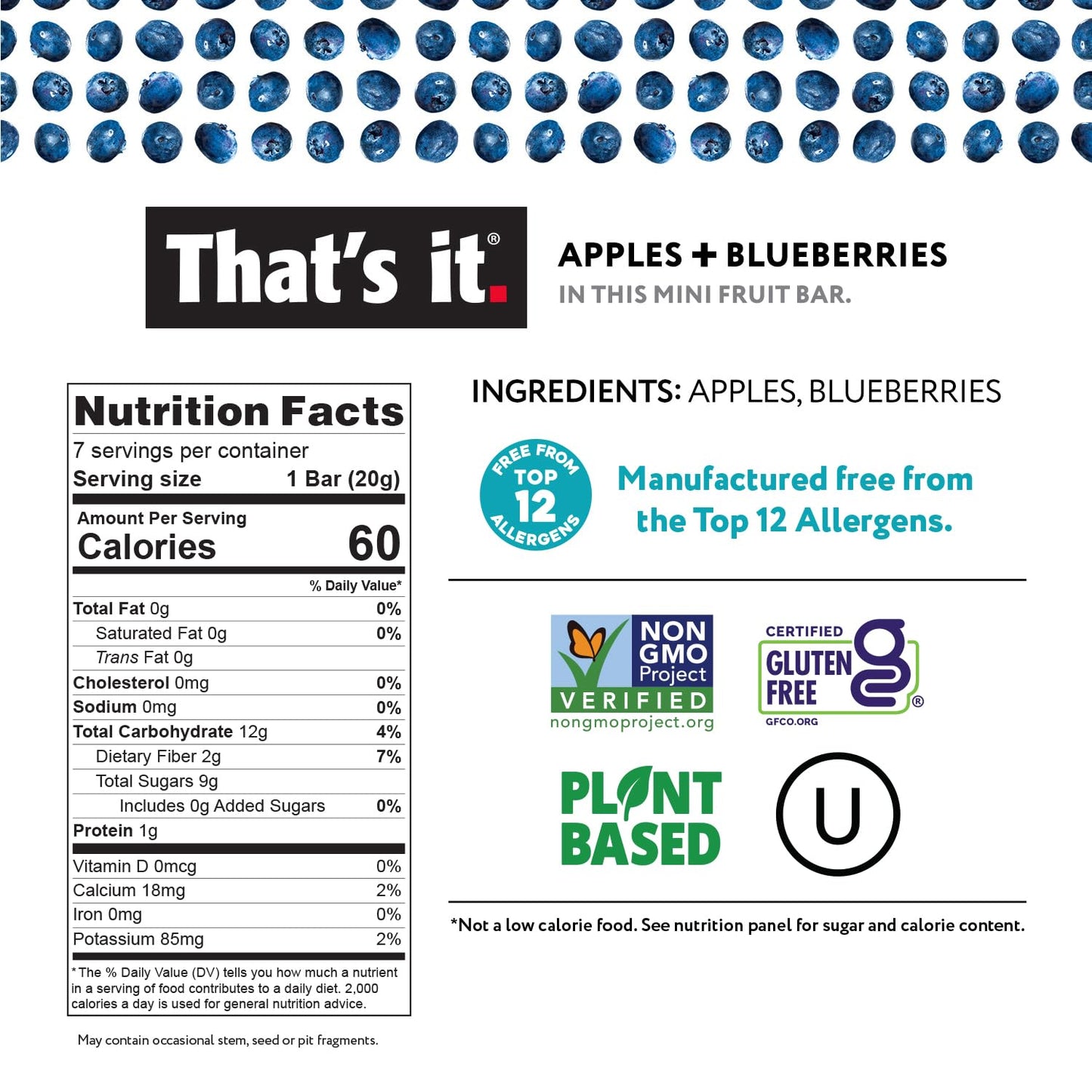 That's it. Mini Fruit Bars Variety 35 Pack No Sugar Plant-Based Vegan Gluten Free