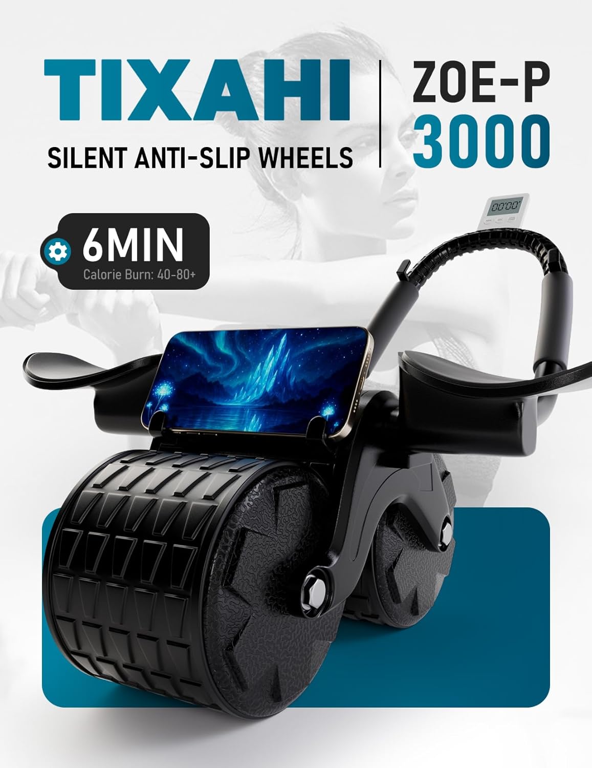 2026 Upgraded Automatic Rebound Ab Roller with Elbow Support for Core Strength Training