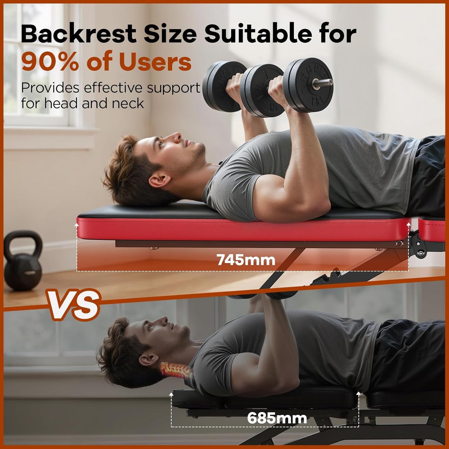 NICEPEOPLE Adjustable Weight Bench for Home Gym, 660LBS Capacity