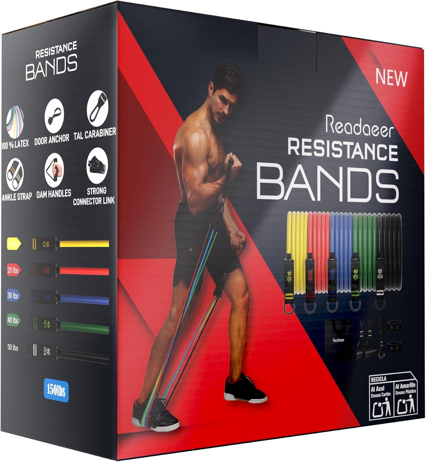 Readaeer Resistance Bands for Fitness and Strength Training