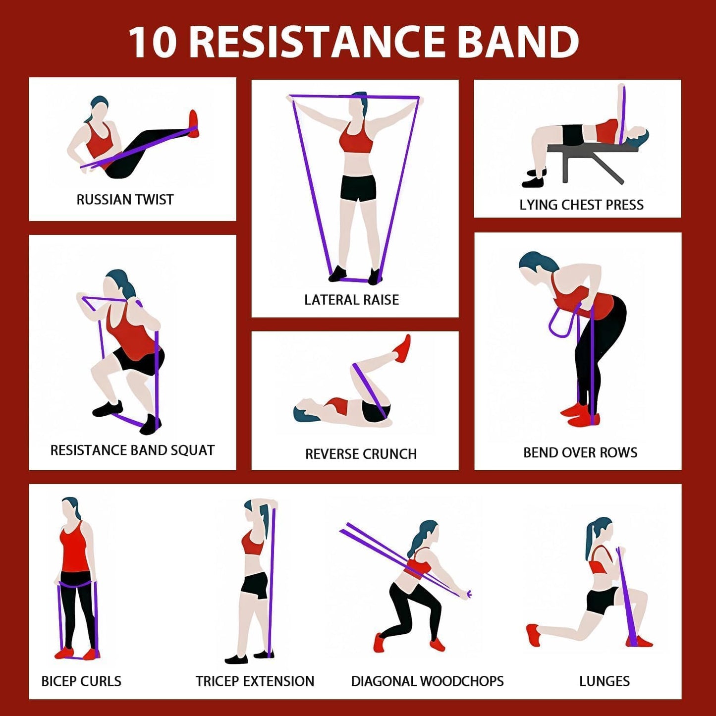 LEEKEY Resistance Bands for Working Out and Fitness Training