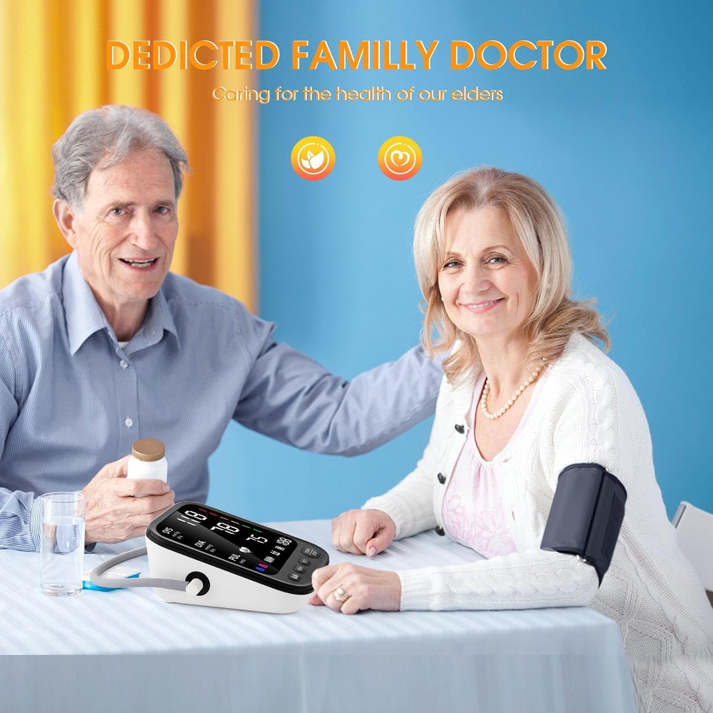 Invaxe Automatic Upper Arm Blood Pressure Monitor with Large Cuff and Backlit Screen