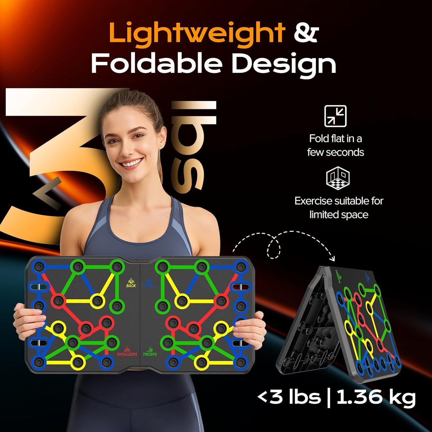 AERLANG Extra Large 30-in-1 Push Up Board for Full-Body Strength & Cardio