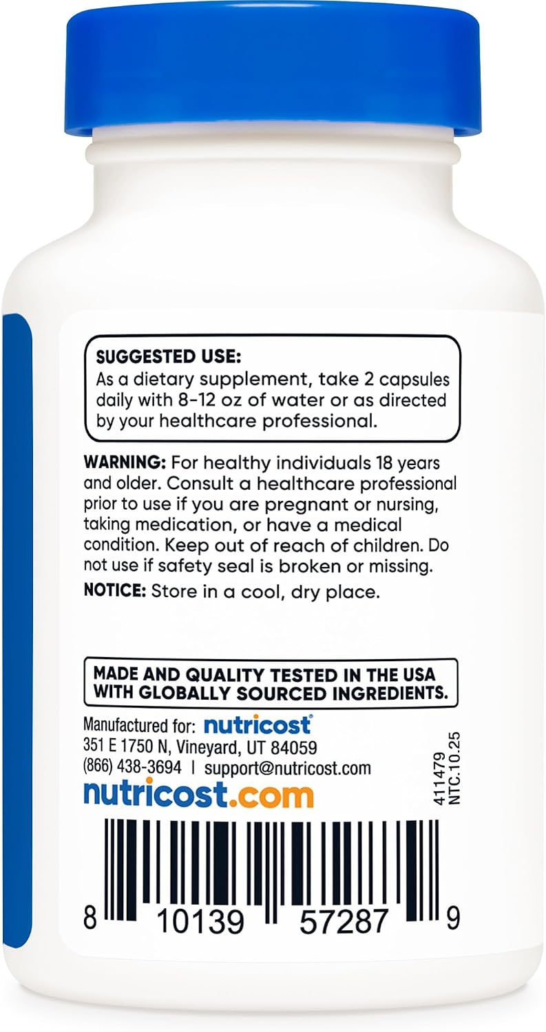 Nutricost Berberine HCl 1200mg , 60 Vegetarian Capsules - Gluten Free & Non-GMO