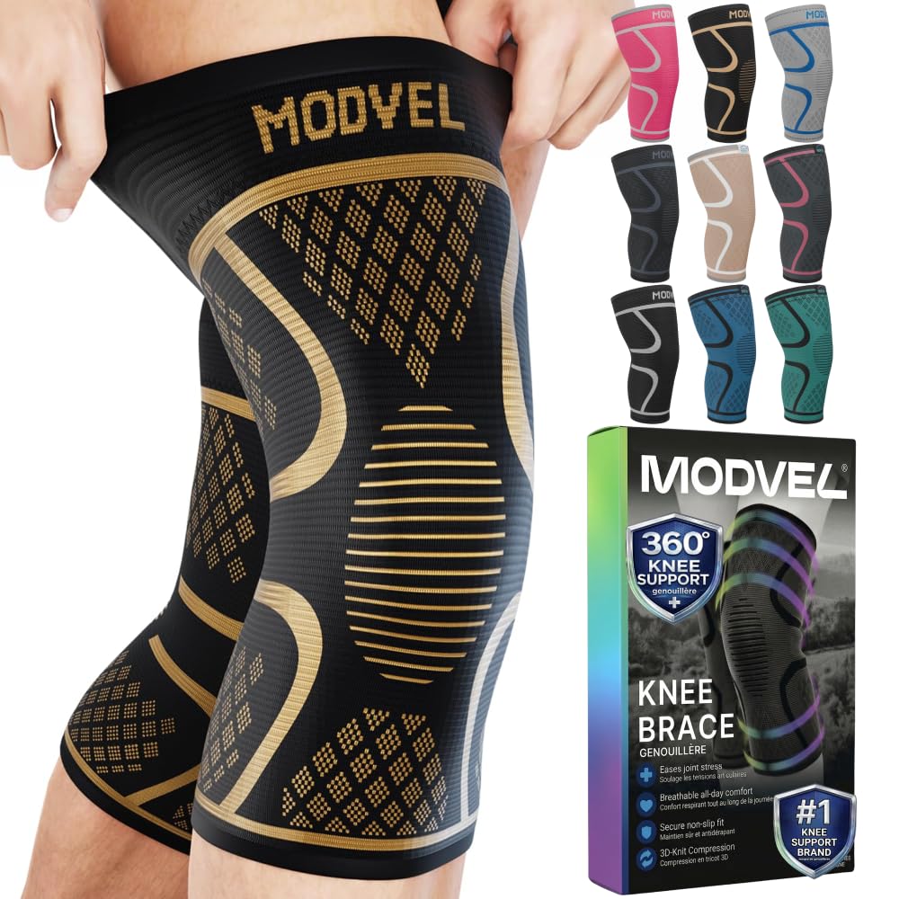 Modvel 2 Pack Knee Brace for Women and Men - Knee Support