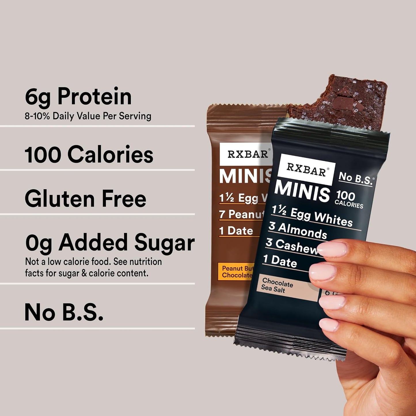 RXBAR Minis Protein Bars Variety Pack with 6g Protein Gluten Free Snacks
