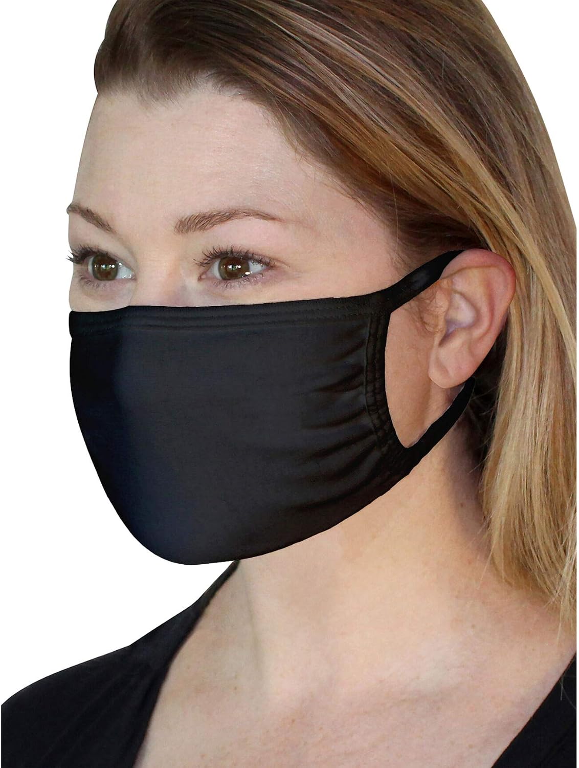 Fruit Of The Loom Unisex Reusable Cotton Face Cover 5 Pack Black