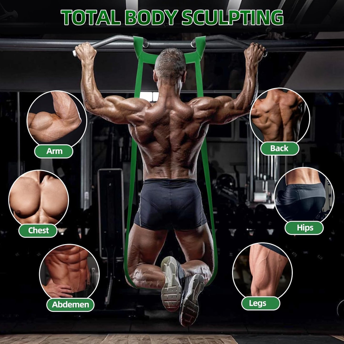 Resistance Bands Set for Working Out, Pull Up Assist, Exercise Bands for Women and Men
