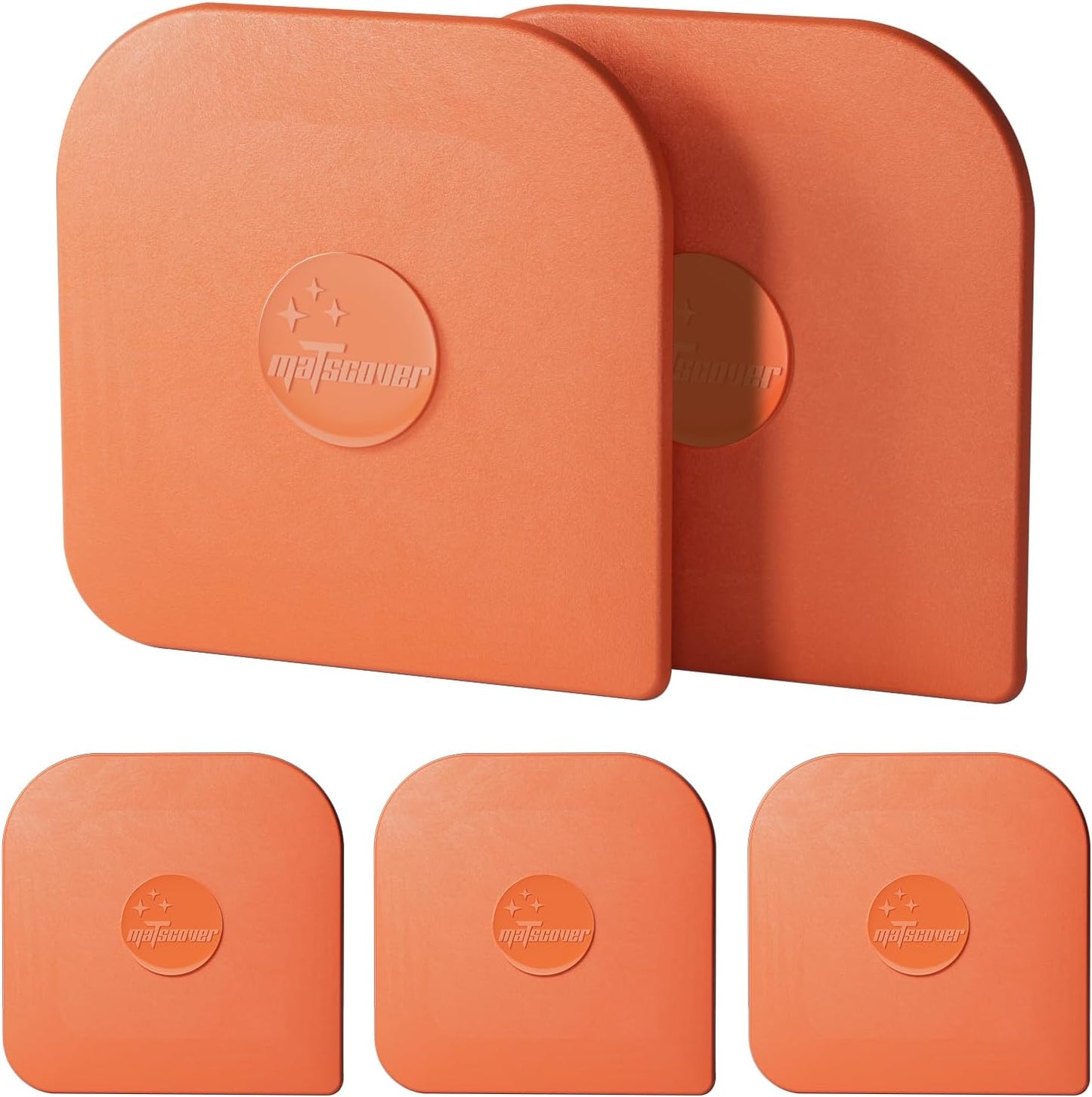Pan Scraper, 5 Pcs Pot & Dish Scraper Plastic, Sturdy Scraper Kitchen Tool | Pot Scraper Non Scratch for Cast Iron, Pot and Pan Cleaning, Food Scraper for Dishes, Home & Apartment Essentials