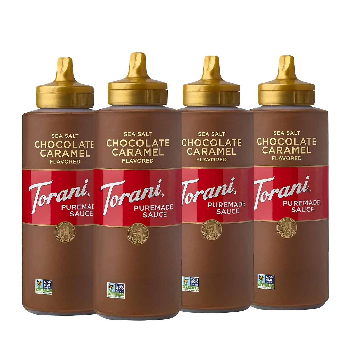 Torani Puremade Sauce, Dark Chocolate, 16.5 Ounces (Pack of 4)