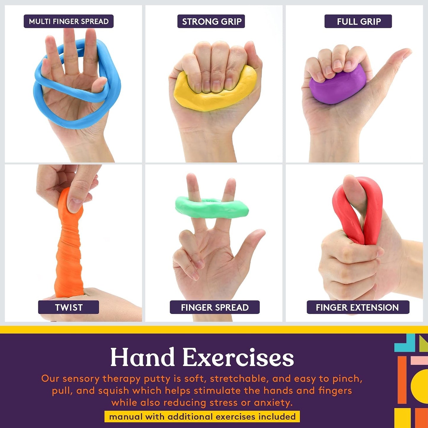 Special Supplies Therapy Putty for Teens and Adults - Resistive Hand Exercise