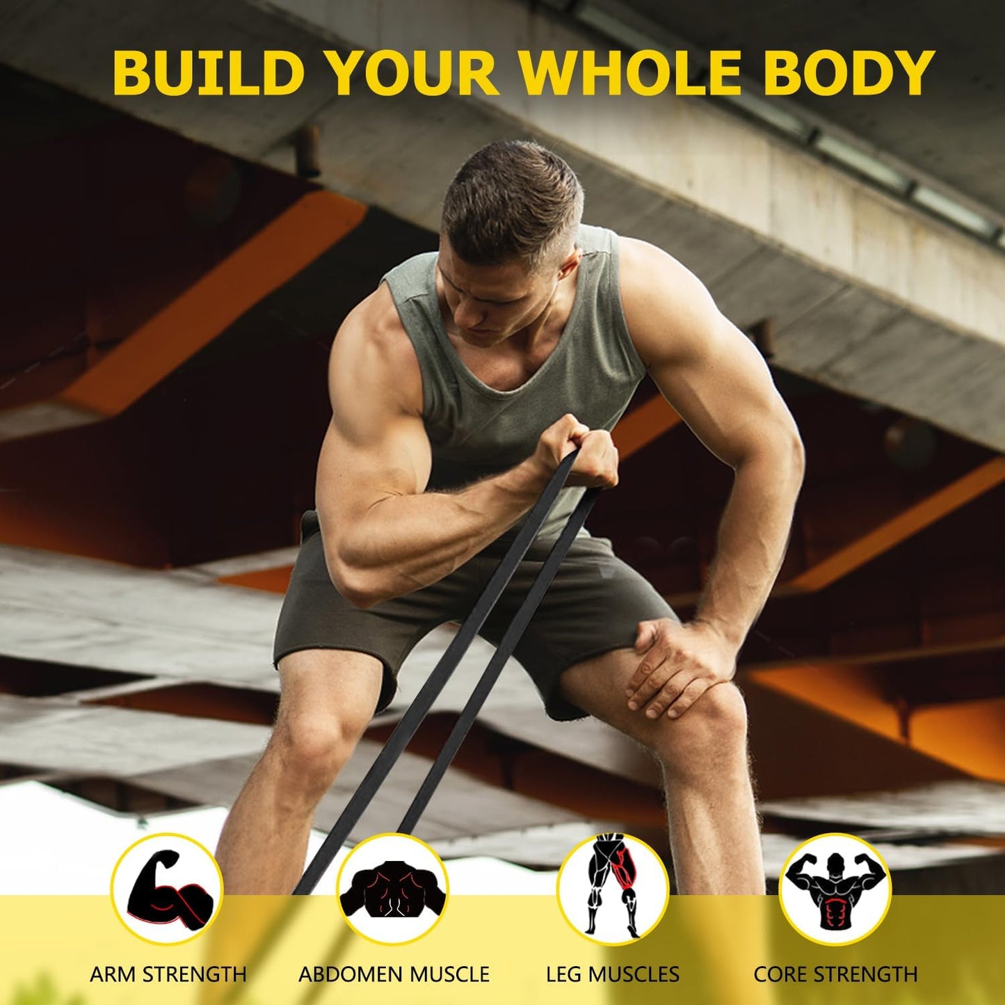 Resistance Bands, Pull Up Assistance Bands for Men and Women, Natural Latex Exercise Bands