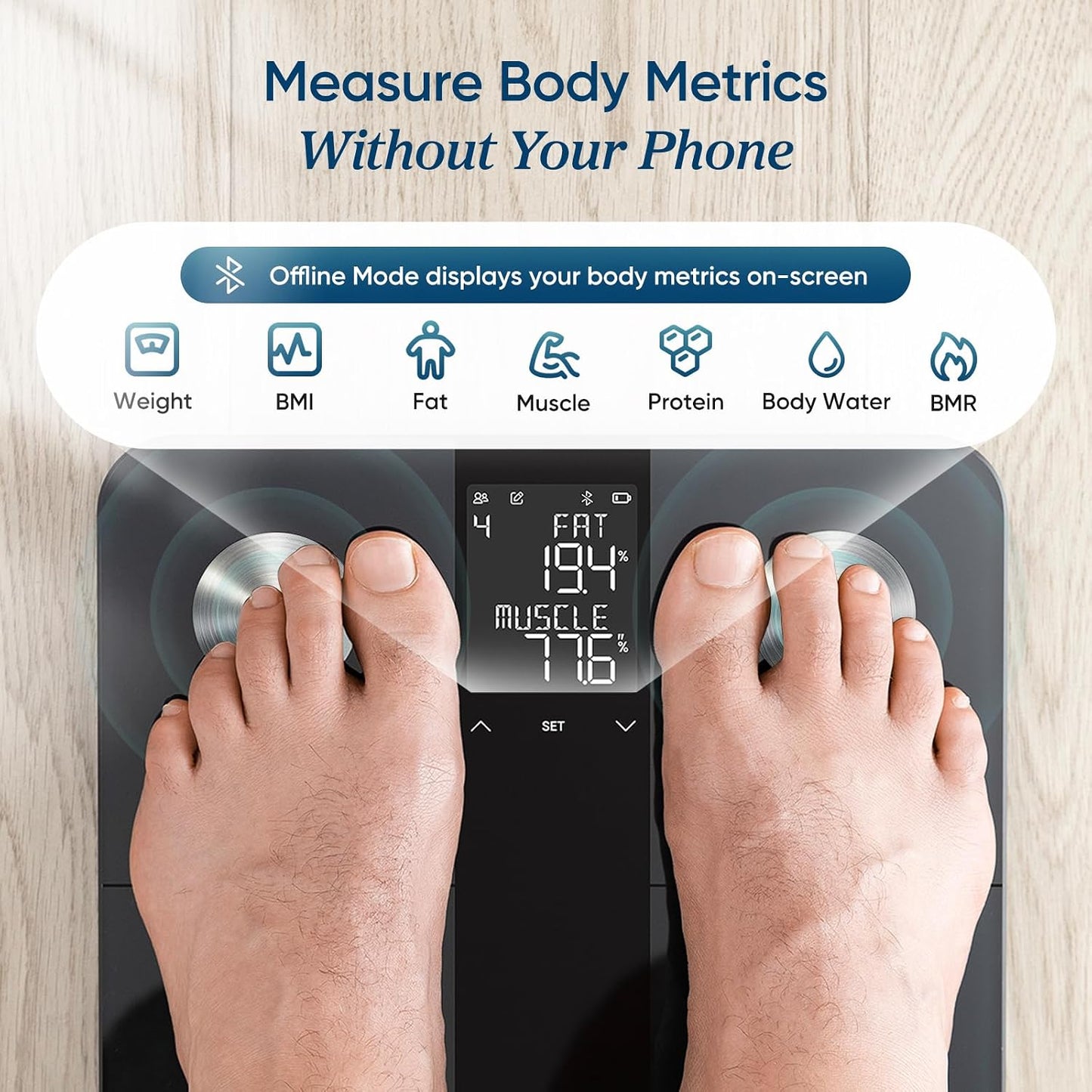 Etekcity Smart Scale with BMI, Body Fat, and 13 Metrics