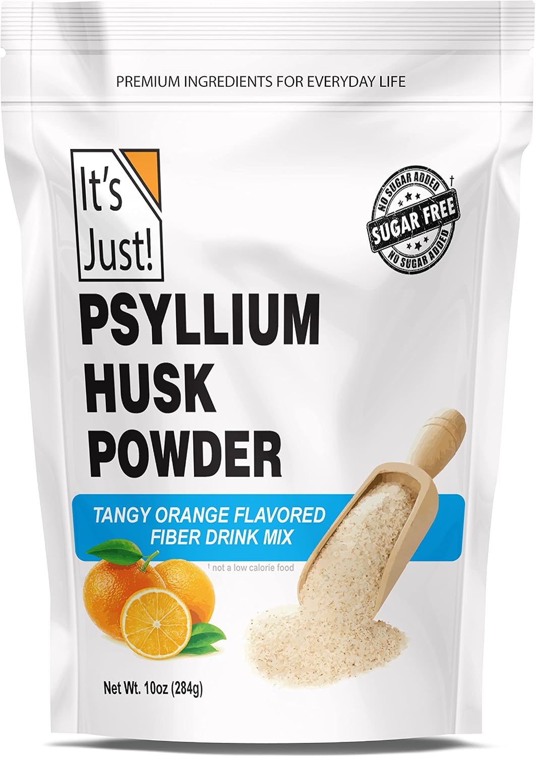 It's Just! - Psyllium Husk Powder, GLP-1 Friendly, Easy Mixing Dietary Fiber, Cleanse Your Digestive System, Finely Ground Powder, Ideal for Keto Baking, Non-GMO (Unflavored, 10oz (Pack of 1))