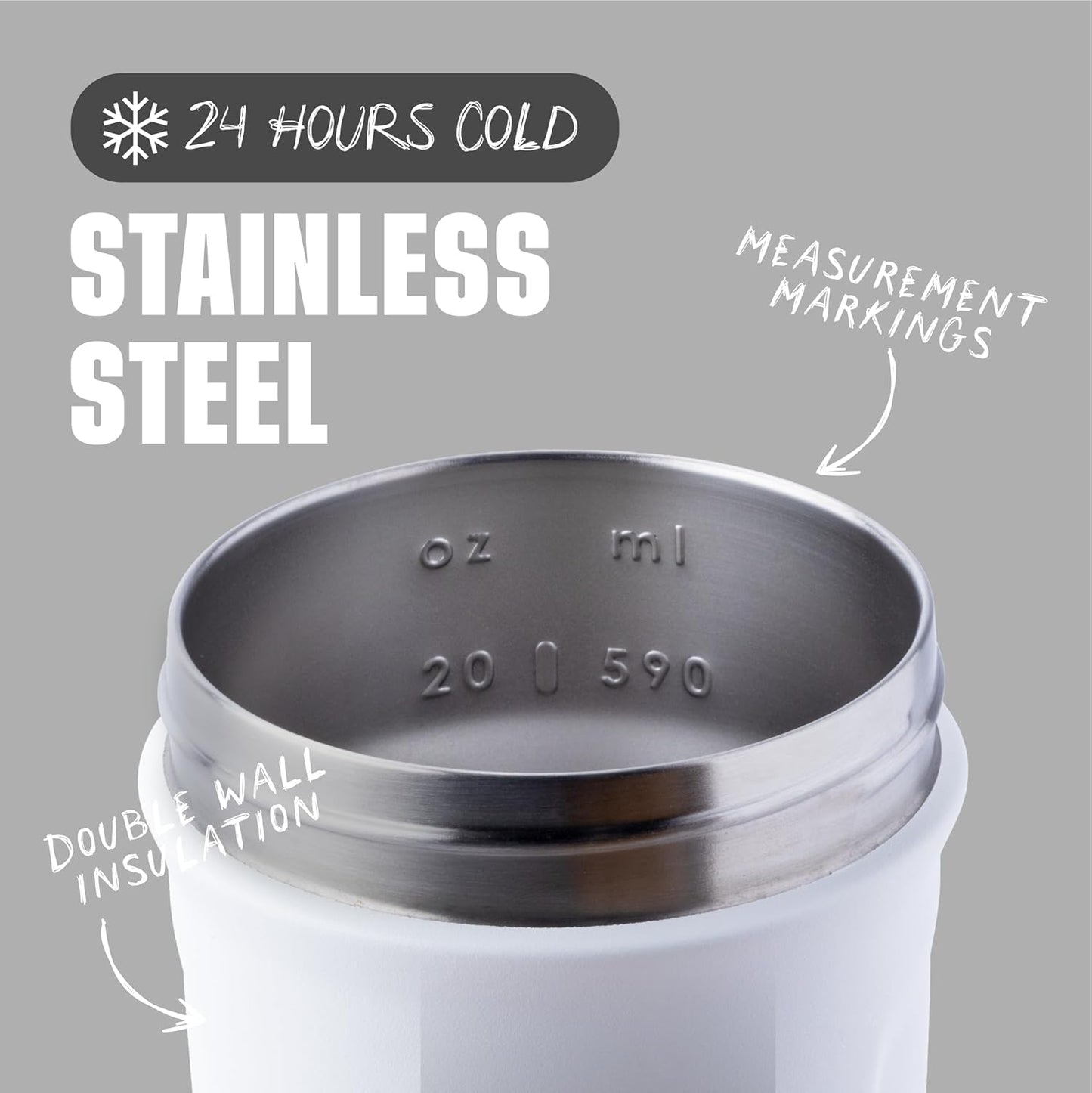 BlenderBottle Strada 24oz Insulated Stainless Steel Water Bottle