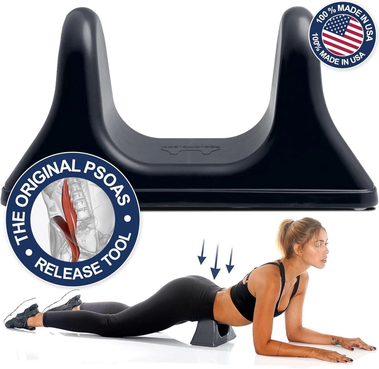 PSO-RITE Psoas Muscle Release Tool - Made in USA, Deep Tissue Massage Device for Back and Hip Flexor Relief