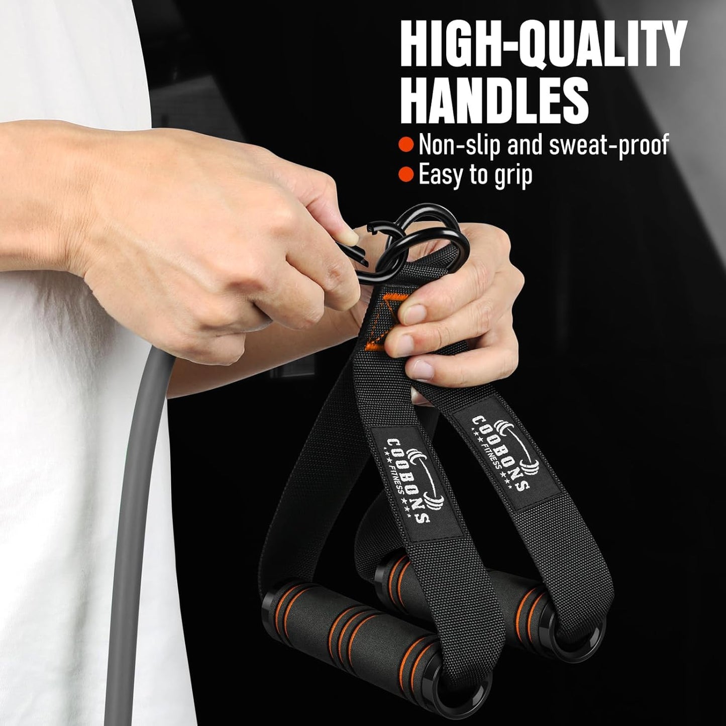 Resistance Bands with Handles, 175lb Exercise Bands for Fitness
