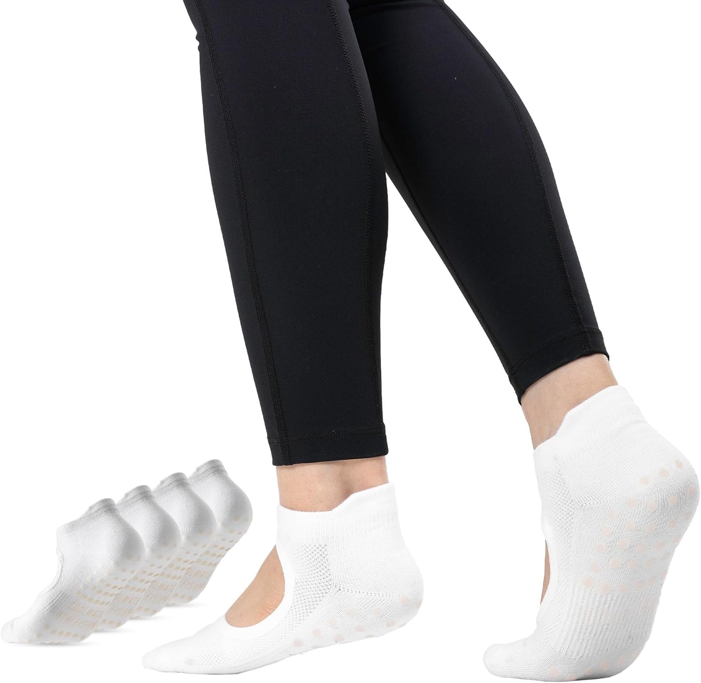 CoolMate Pilates Socks with Grips for Women, Yoga Socks