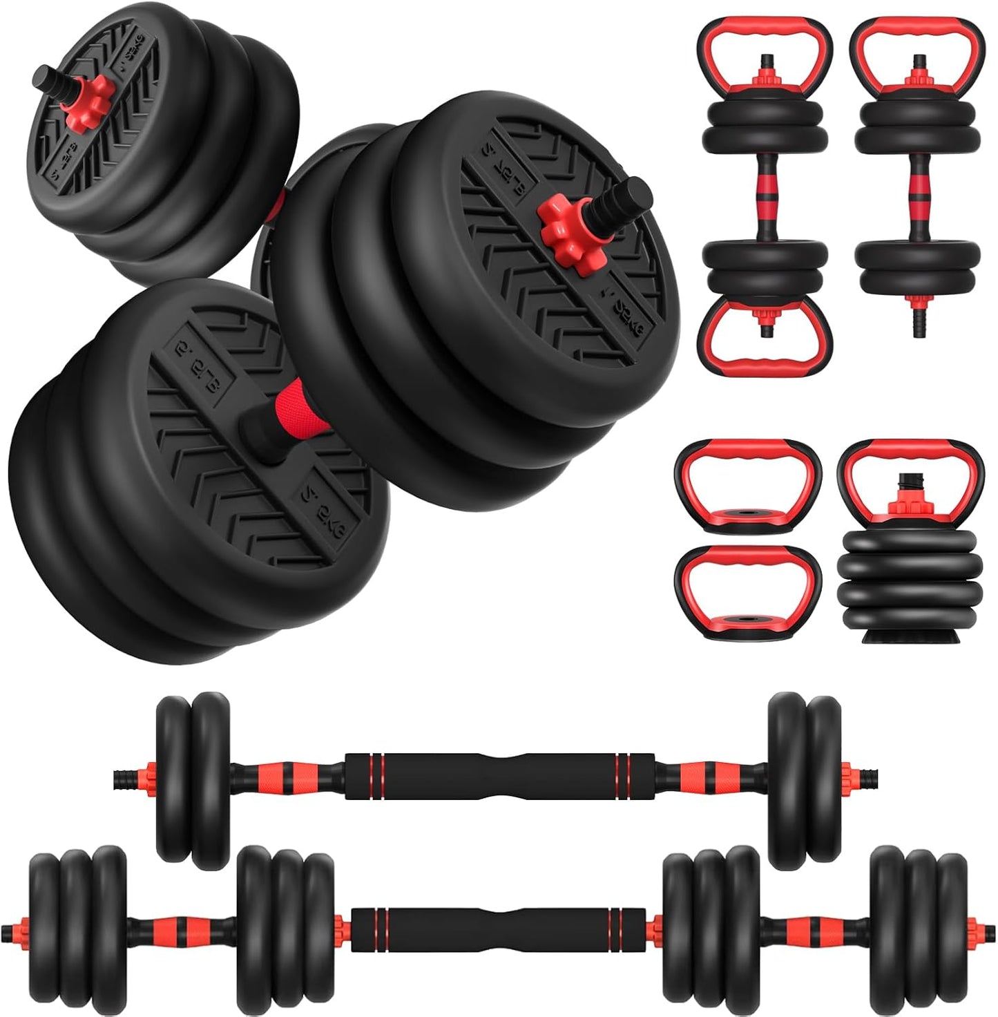 TOTOZAKUL Adjustable Dumbbell Set 20/30/40/60/80lbs for Home Gym