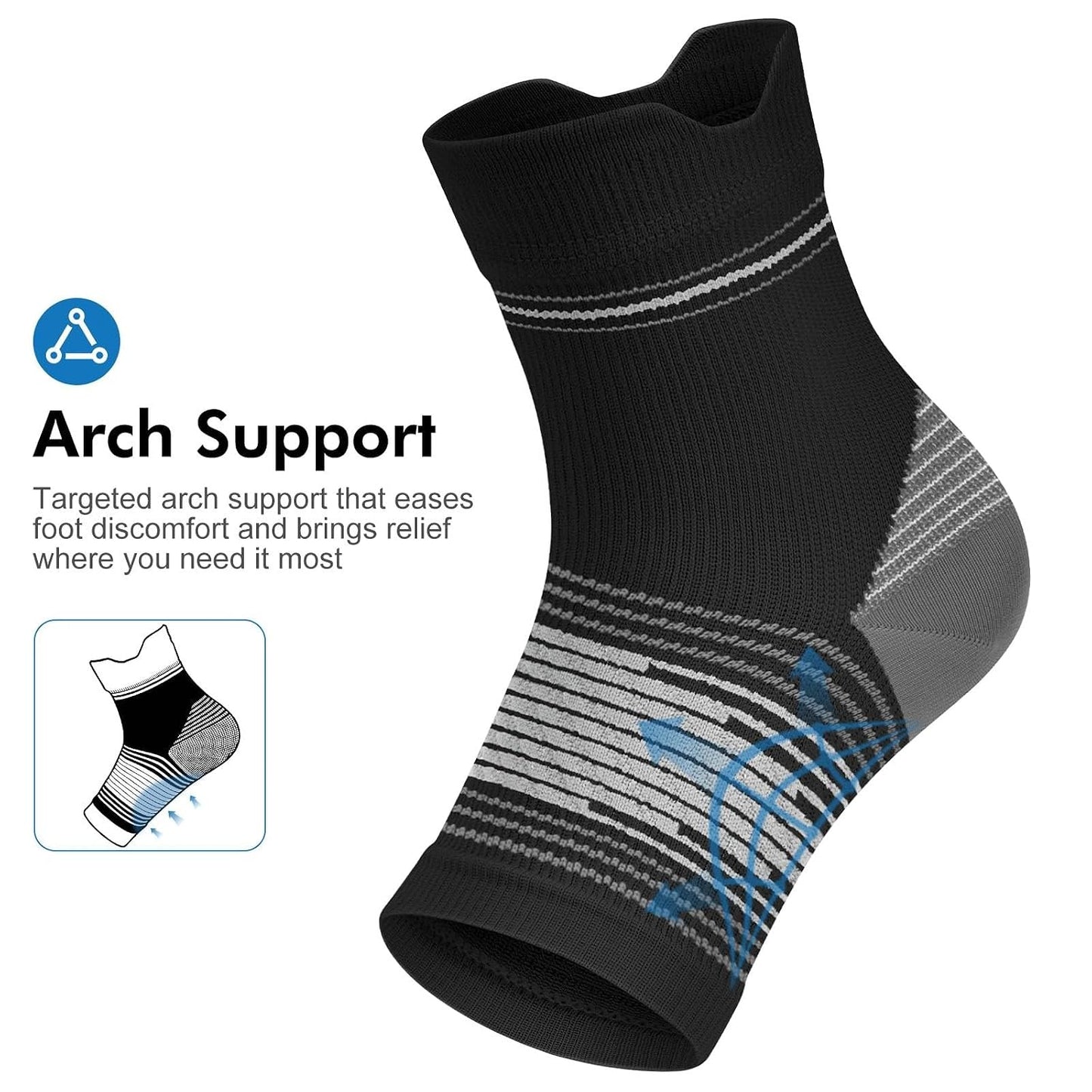 Plantar Fasciitis Socks for Men and Women with Arch Support and Compression