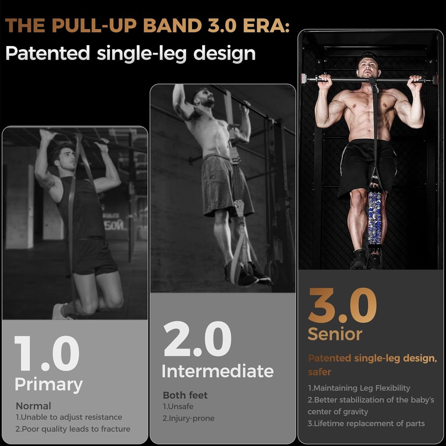 Innstar Heavy Duty Resistance Band for Pull Up Assist with Adjustable Resistance