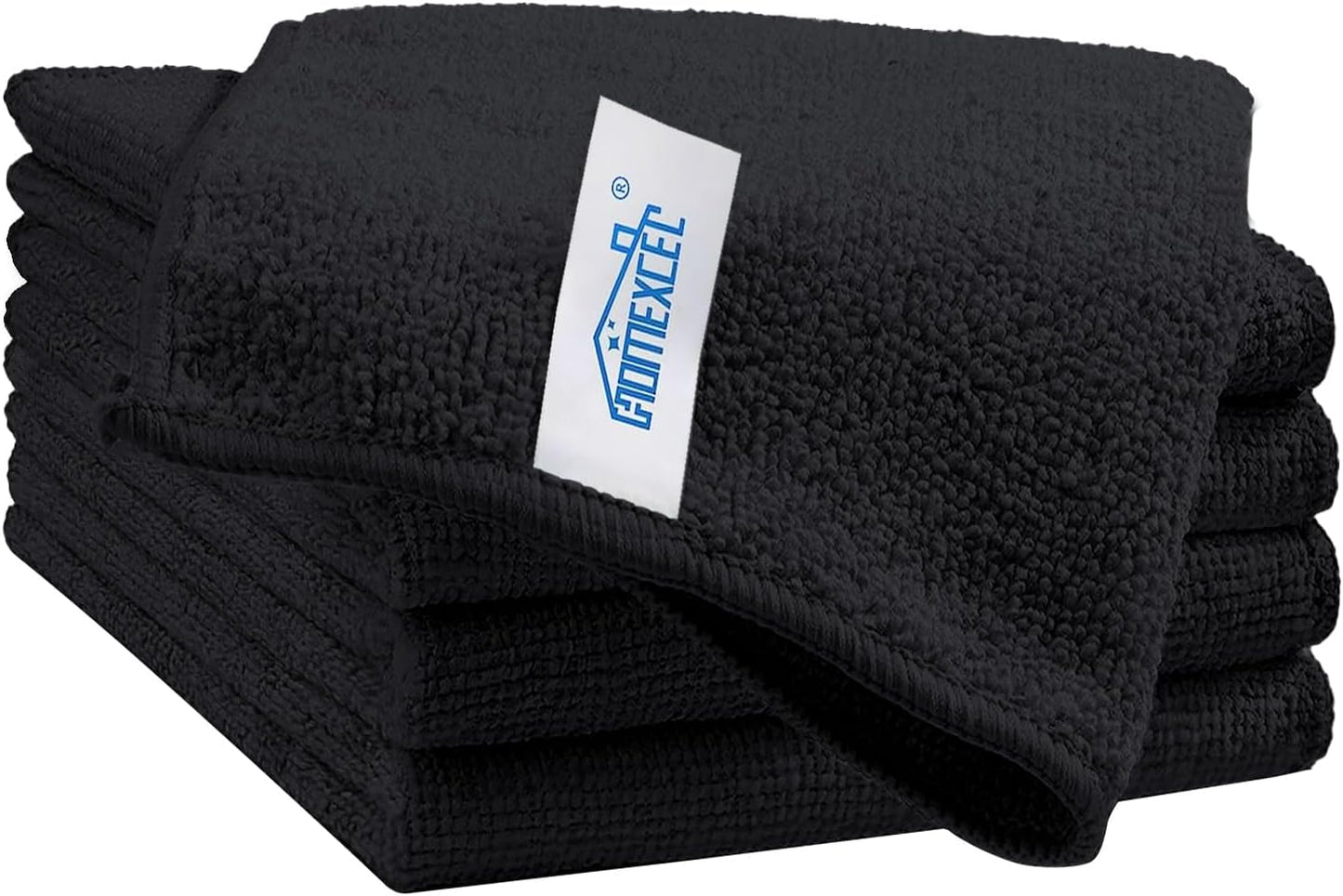 HOMEXCEL 12PK Microfiber Cleaning Cloth, Cleaning Rag for Home, 11.5x11.5in | Reusable, Lint Free, Scratch-Free and Highly Absorbent Towels for Kitchen, Window and Glass, Cars (Green/Blue/Yellow/Pink)