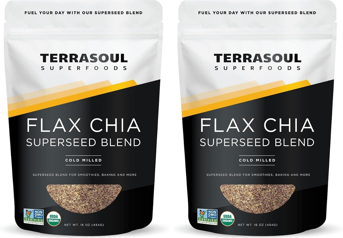 Terrasoul Superfoods Organic Flax Chia Blend, 16 oz - Superseed Boost for Energy & Wellness