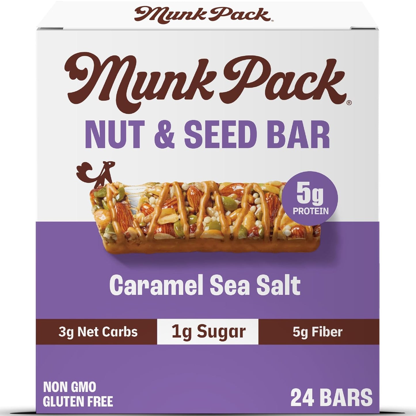 Munk Pack Coconut Almond Dark Chocolate Nut Bars, 12 Count, Gluten Free, Keto, Low Carb, 5g Fiber, Plant Protein