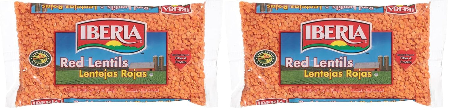 Iberia Dry Lentils, 12 Oz - High-Protein, Non-GMO, Cholesterol-Free Pulses